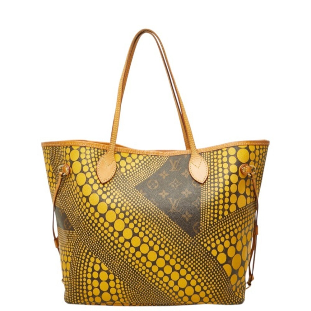 Louis Vuitton x Yayoi Kusama Pumpkin Dot Neverfull MM Tote Bag Shoulder M4068...